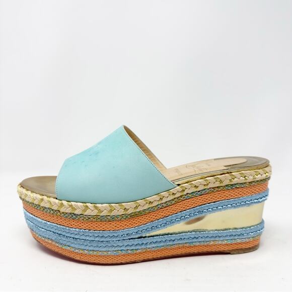 Christian Louboutin Myriama Espadrille Slip On Mules Sandals EU 37 - Picture 9 of 11